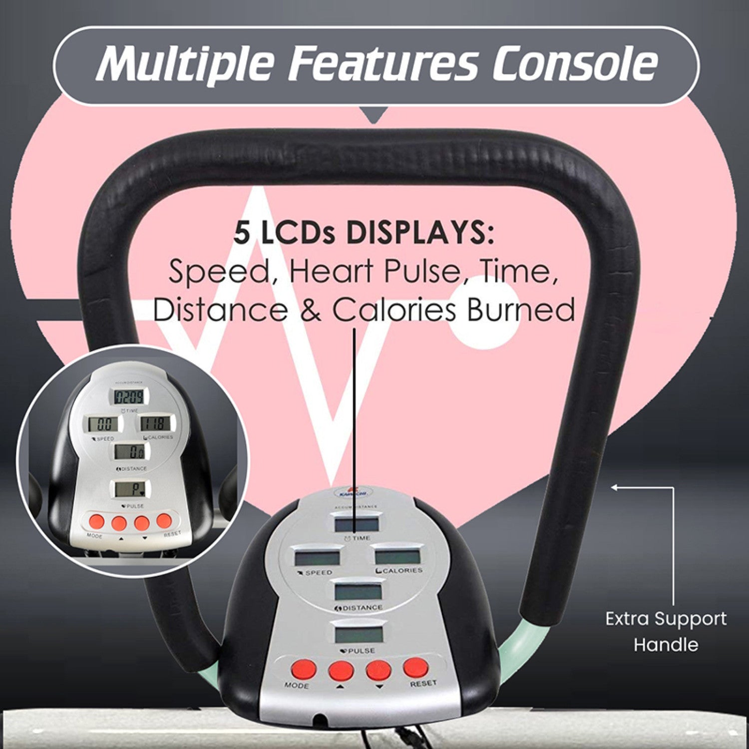 Sparnod STH-600 Treadmill - Multiple features console 