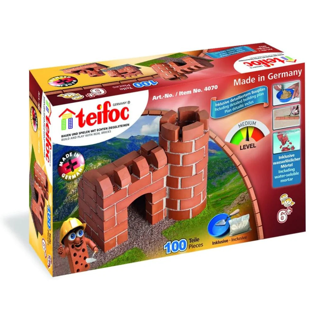 Teifoc Small Castle Pen HolderBarricade the gates! The Castle is under attack! A great addition to any Teifoc set, this Castle Set 4070 from the product line Kids incorporates real reusable miniature terracotta bricks for building exciting and marvelous s