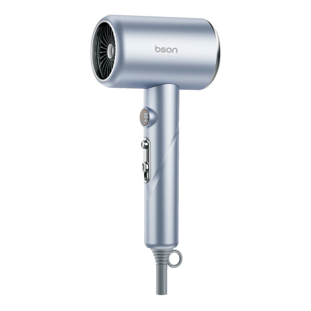 BSON 1800W Professional Hair Dryer with LCD Display, 2 Speed & 3 Heat Settings, Cool Shot, Overheat Protection – 1.8m CordHair Care1800W Powerful Motor – Delivers salon-quality drying with fast, efficient airflow. LCD Display – Real-time settings display