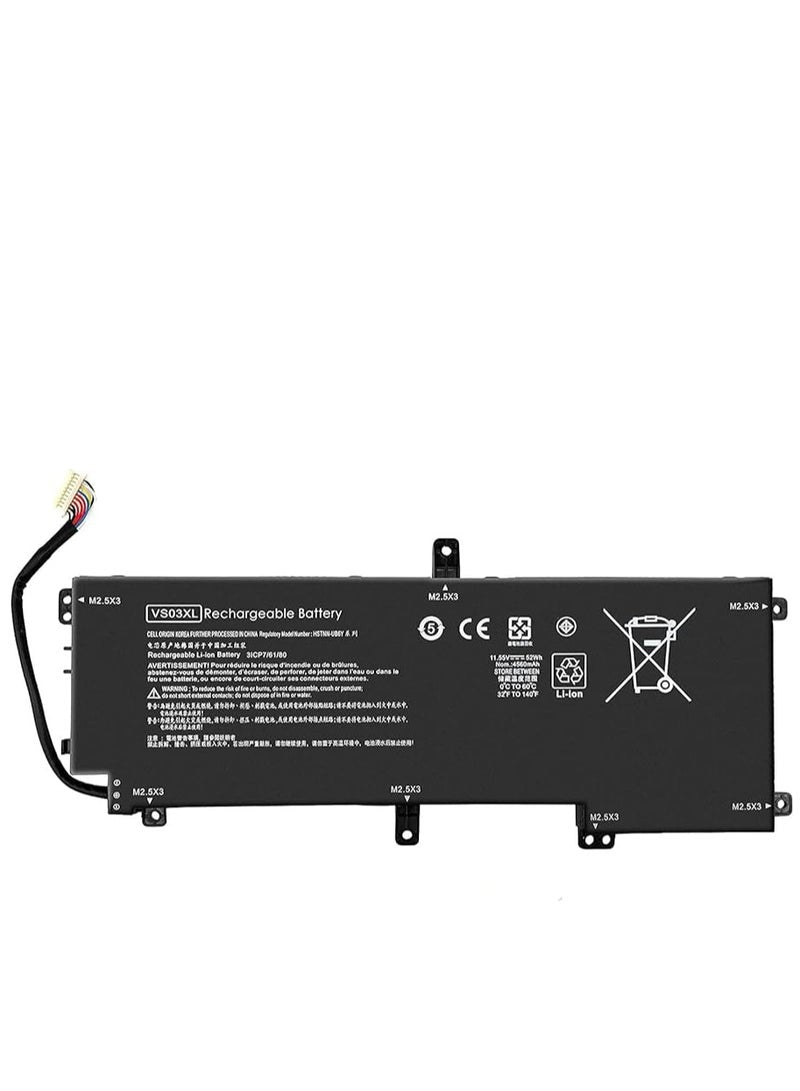 Replacement HP 15-AS 15- AS109TU 15-AS014WM 15-AS Series Notebook 11.55V 52Wh 4350mAh 6-Cells VS03XL Laptop Battery