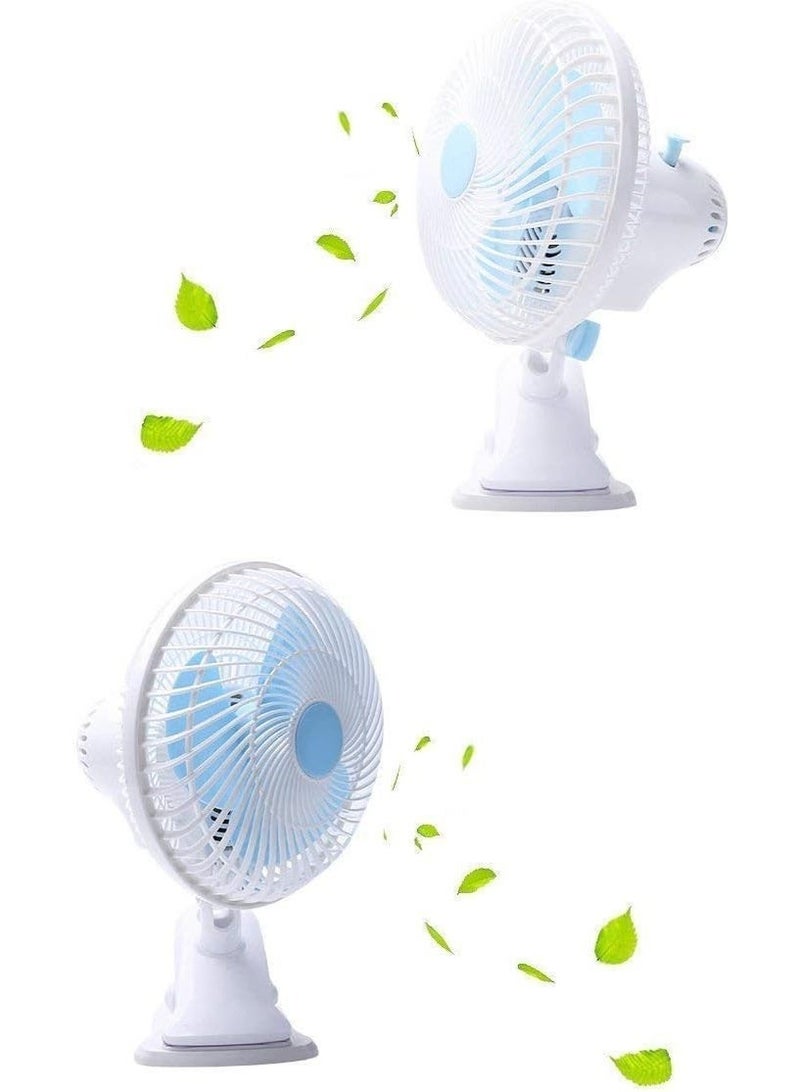 BURAQ 8-Inch 3-in-1 Clip Fan – White