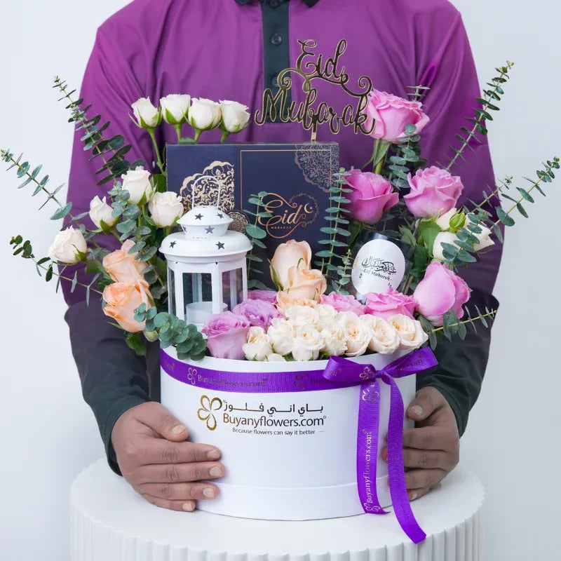 Eid Blossom Radiance Hamper – Luxury Eid Gift Basket with Elegant Floral Festive Presentation