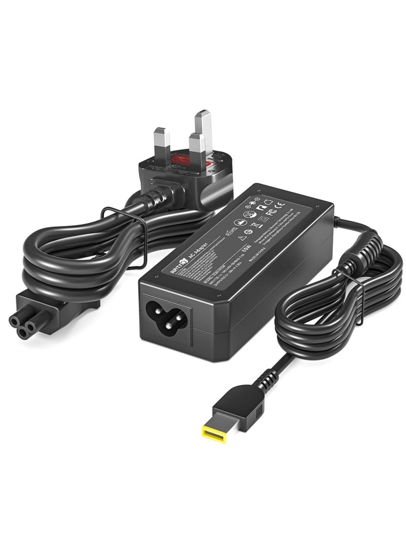 65W 20V 3.25A AC Replacemet Adapter for Lenovo Z40 Z50 Z50-70 Z50-75 G40 G50 G50-70 G50-80 Thinkpad L440 L460 L470 T440 T450 T460 T470 T540 T560 X230 X240 X250 X270 (Yellow Square Tip)