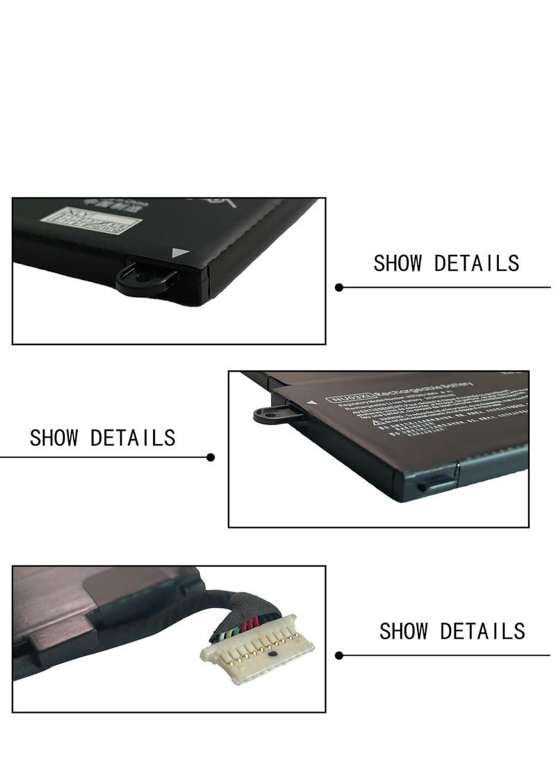 NU03XL Laptop Battery Replacement for Hp Pavilion x360 11-u000 11-u100 11-u000ng Series Notebook 843536-541 844201-850 844201-855 HSTNN-UB6V TPN-C128 TPN-W117(11.55V 41.7Wh）
