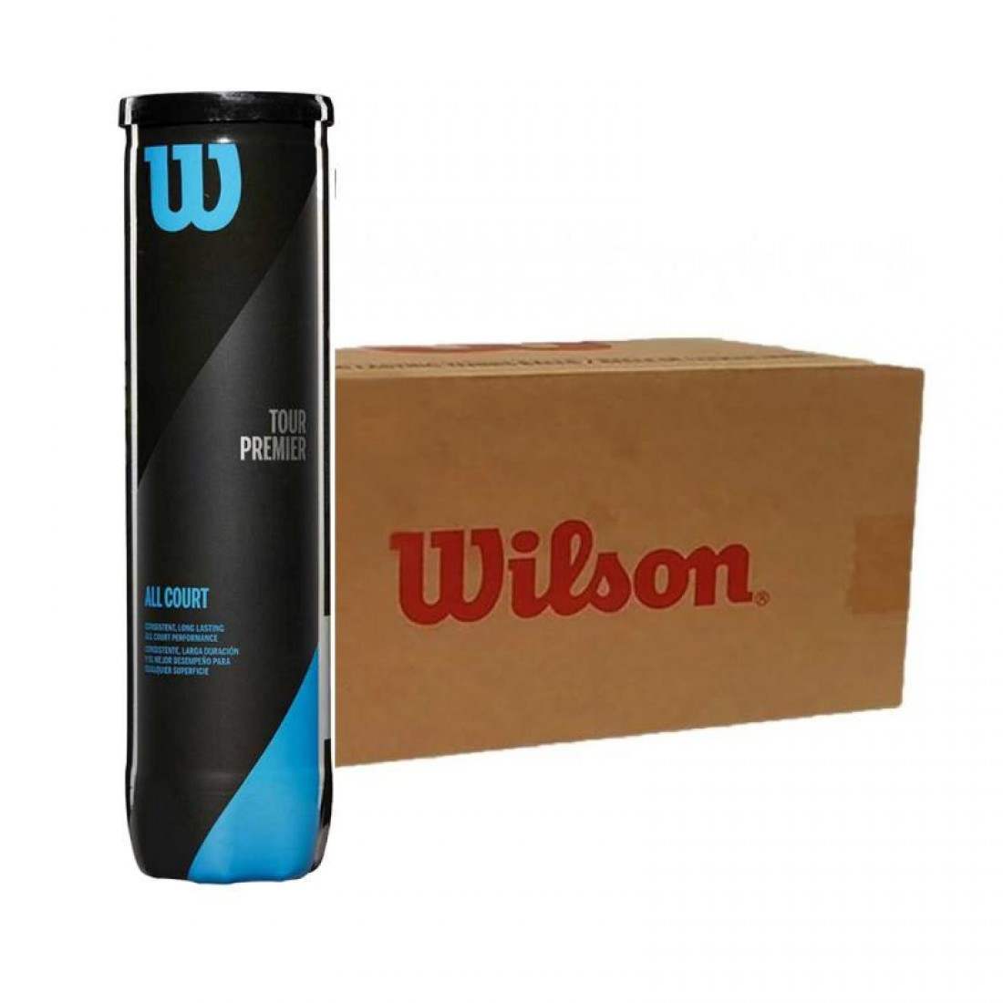 Wilson Tour Premier All Court Tennis Balls – Box of 72 (18 Cans of 4 Balls)EquipmentsQuantity: 18 pressurized cans, each containing 4 balls, totaling 72 balls. All Court Compatibility: Suitable for all court surfaces, offering versatility for various play