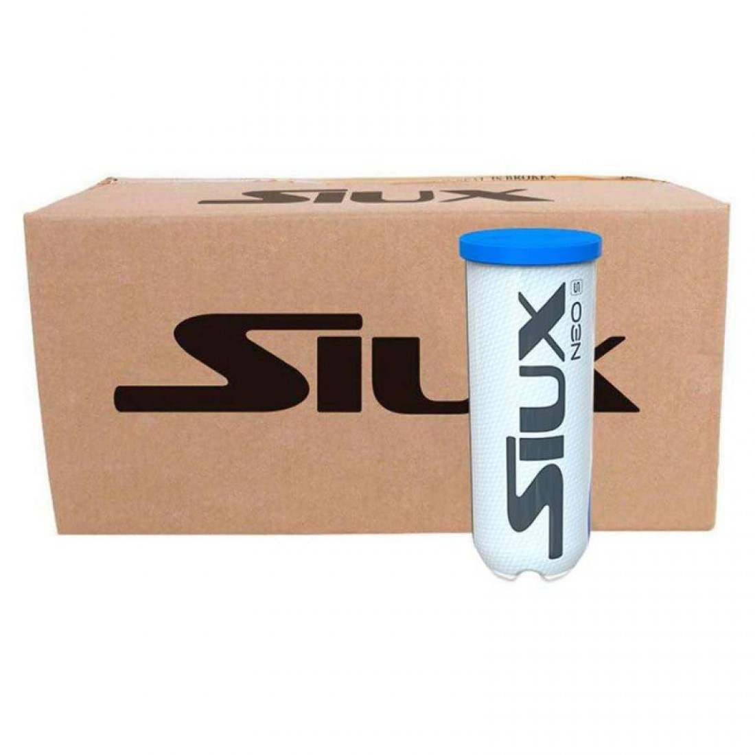 Siux Neo Speed Padel Balls – Box of 72 (24 Canisters of 3) | High-Speed PerformanceEquipmentsQuantity: 24 pressurized canisters, each containing 3 balls, totaling 72 balls. Optimized Speed: Engineered to enhance game speed, providing a dynamic playing exp