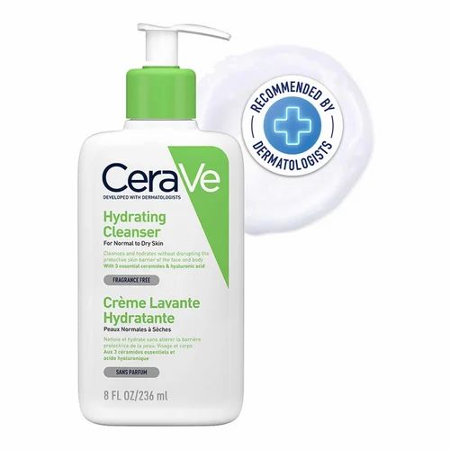 CeraVe Hydrating Cleanser For Normal To Dry Skin With Hyaluronic Acid Clear 473mlPersonal CareGentle Hydrating Cleanser: Cleanses without disrupting the skin’s natural moisture barrier, perfect for dry or sensitive skin. With Hyaluronic Acid & Ceramides: