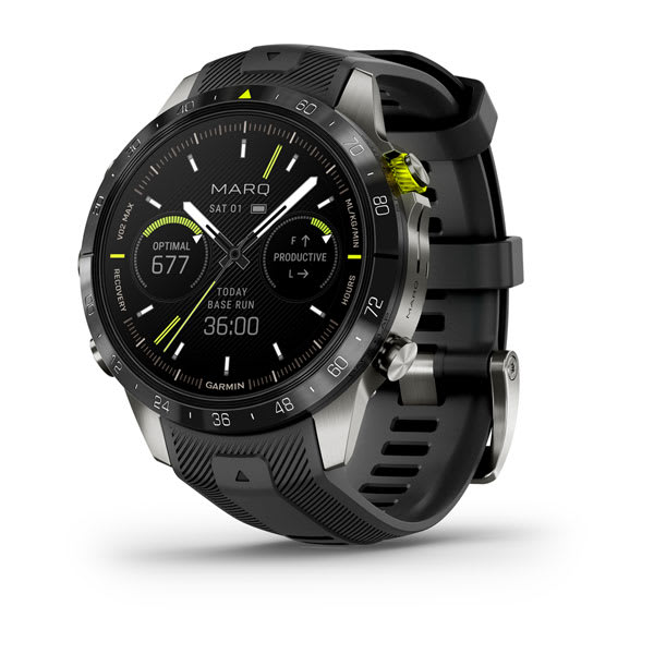 Garmin Marq Athlete Gen 2, EmeaWearablesThe quest for excellence has broken new boundaries UNCOMPROMISING BY DESIGNBuilt for the toughest competitors, this modern tool watch features a stunning AMOLED touchscreen display. The 46 mm case is made from Grade