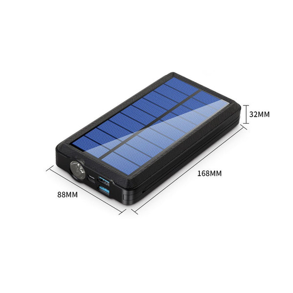 CRONY ES981S Solar Power Bank 20000mAh – LED Camping Light, 2×USB, Wireless, Solar Panel, Outdoor