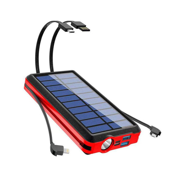 CRONY ES981S Solar Power Bank 20000mAh – LED Camping Light, 2×USB, Wireless, Solar Panel, Outdoor