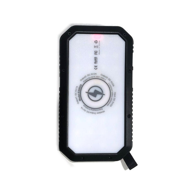 CRONY ES982 Solar Power Bank 40000mAh – Wireless Charging, 28-LED Lamp, 3×USB, Waterproof, Outdoor