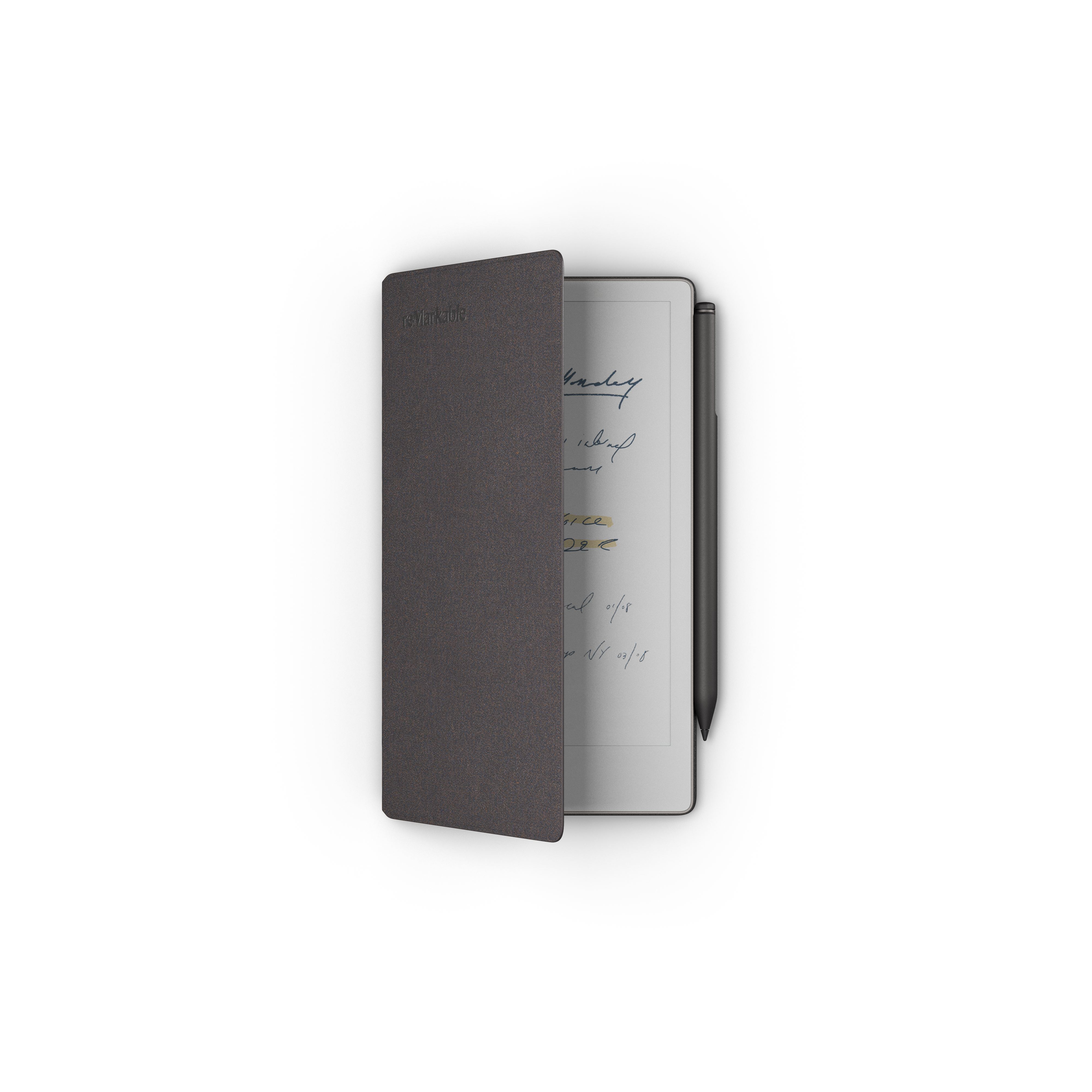 reMarkable Paper Pro Move digital paper tablet with Marker Plus stylus and Folio cover