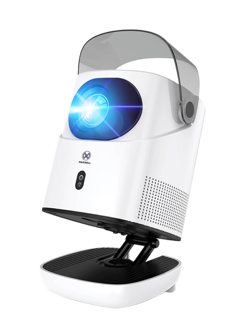 Maxwell Phantom Projector Supports 4k, Built-in Stand, Powerful Speaker, Full HD 1080P Resolution, Projector Keystone Correction, Outdoor/Home Cinema, Hi-Fi Sound System, 5G Wifi, Screen MirroringAudio & VideoBrand Maxwell Recommended uses for product Hom