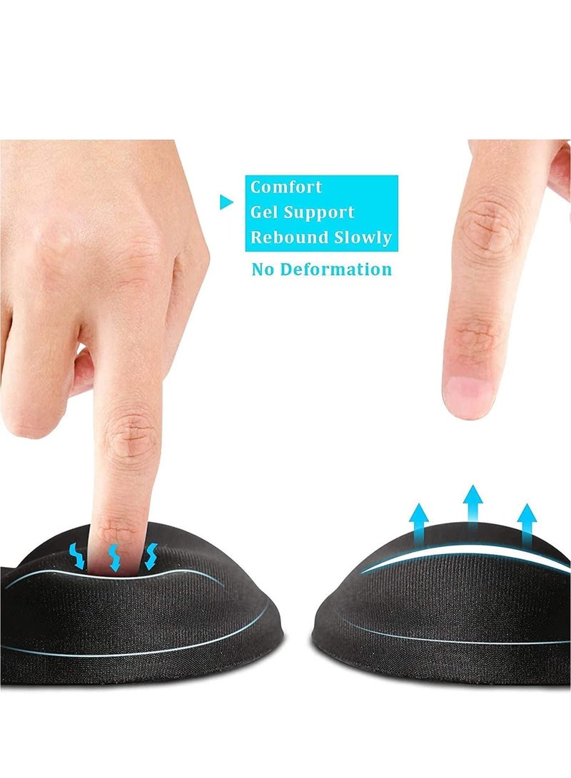 Mouse Pad with Gel Wrist Rest Support, Comfortable Mouse Pad for Computer, Laptop, Home, Office & Travel