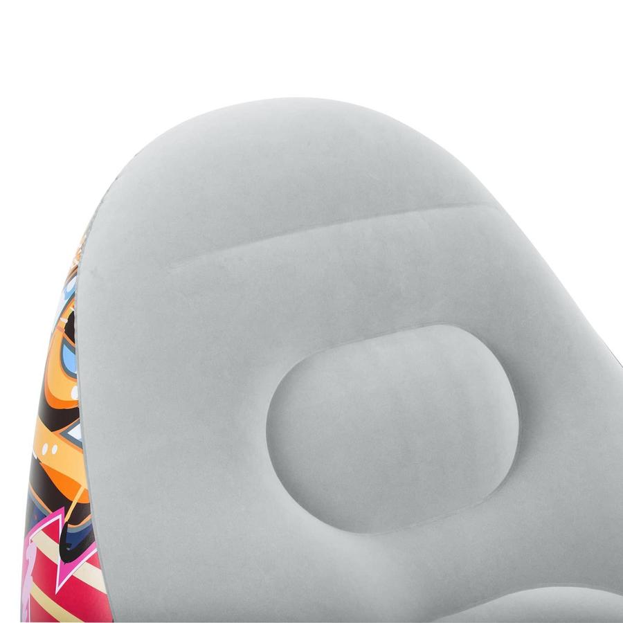 Bestway Comfort Cruiser Inflatable Air Chair with Footstool – 1 Person, 121 × 100 × 86 cm