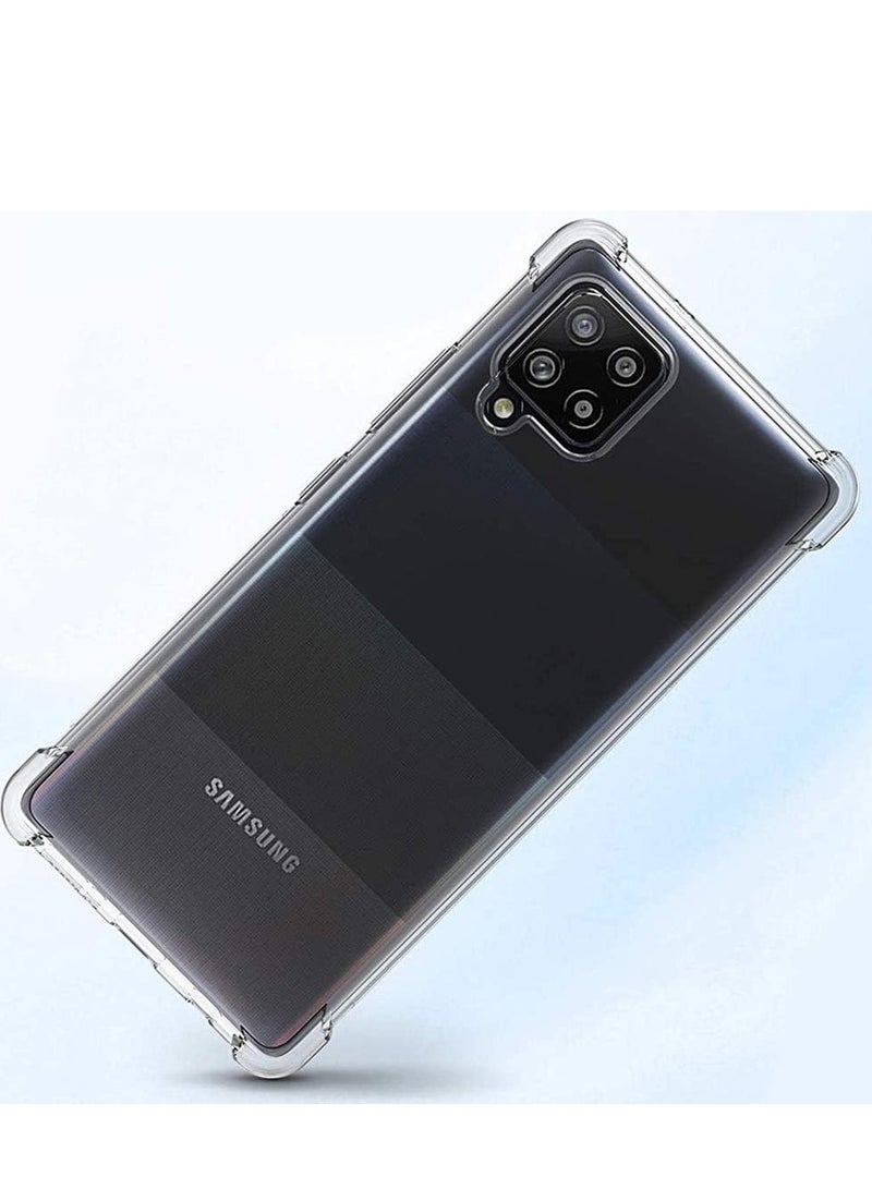 Samsung Galaxy A12 5G Case Cover 6.5 inch Clear Transparent Reinforced Corners TPU Shock-Absorption Flexible Cell Phone Bumper Case