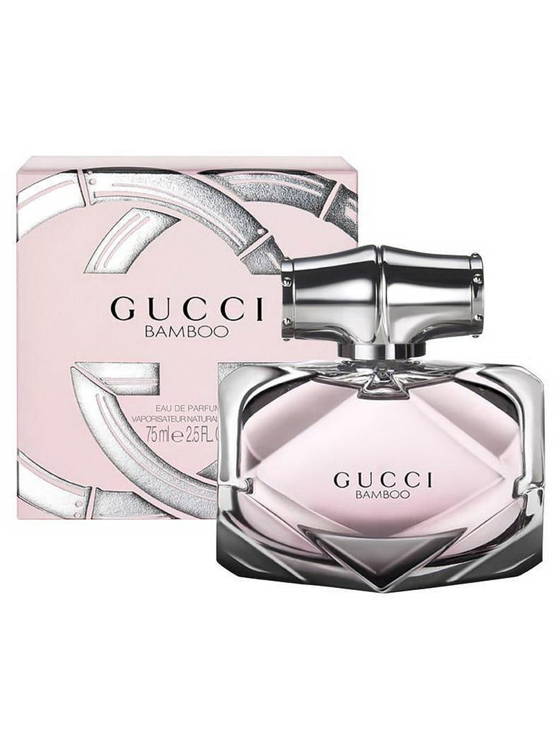 Gucci Bamboo For Women Eau De Parfum 75mlPerfumes & FragrancesA contemporary idea of liberty brings to life Gucci Bamboo’s new campaign. The woody and floral scent also debuts in a limited edition amethyst glass flacon with a bamboo-shaped ridged silver c