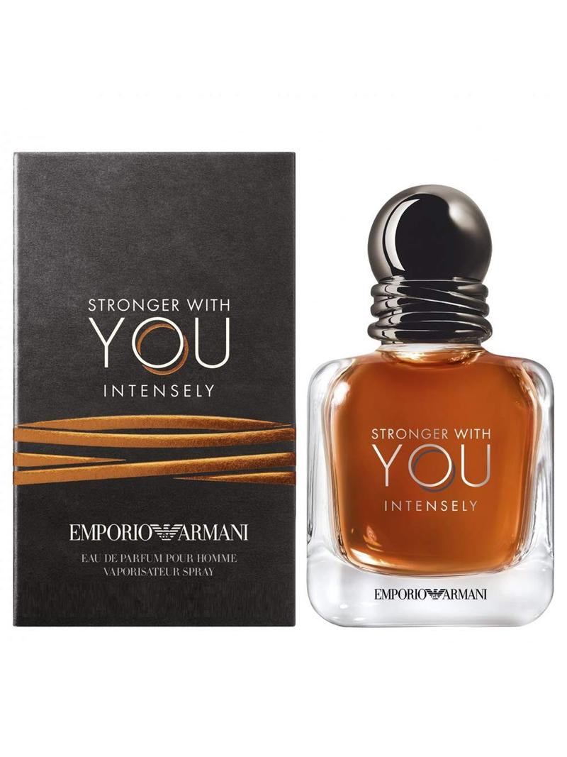 Armani Stronger With You Intensely For Men Eau De ParfumPerfumes & FragrancesTop Notes : Pink Pepper, Juniper & Violet Middle Notes: Cinnamon, Lavender, Sage & Toffee Base Notes: Suede, Vanilla, Amber & Tonka Bean