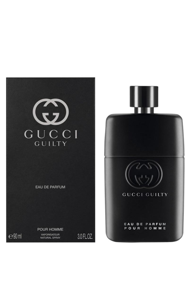 Gucci Guilty For Men Eau De Parfum 90mlPerfumes & FragrancesTop notes of Fresh Rose Accord and Hot Chili Pepper, combining the warm spiciness of red pepper with a bitter aromatic freshness. Heart notes of Orange Blossom Absolute blended with Neroli and Fr