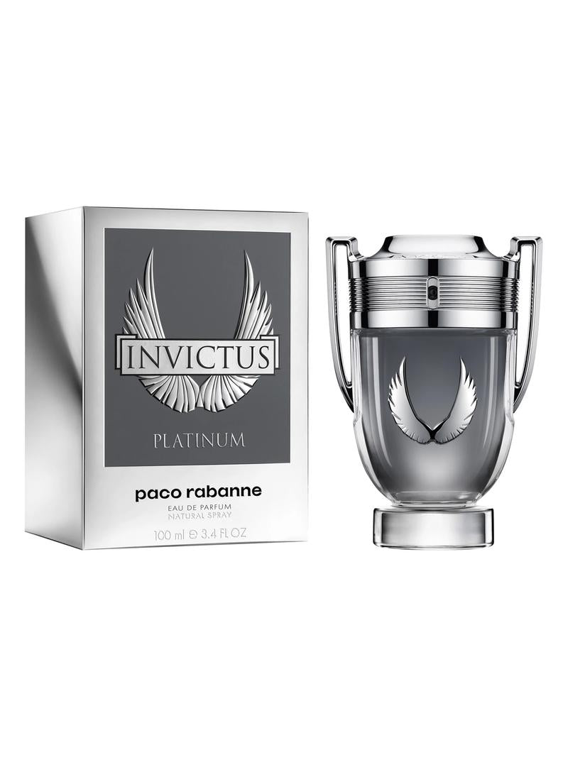 Paco Rabanne Invictus Platinum Eau De Parfum For Men 100mlPerfumes & FragrancesTop Notes: Grapefruit, Absinthe Heart Notes: Lavender Base Notes: Patchouli, Cypress Wood
