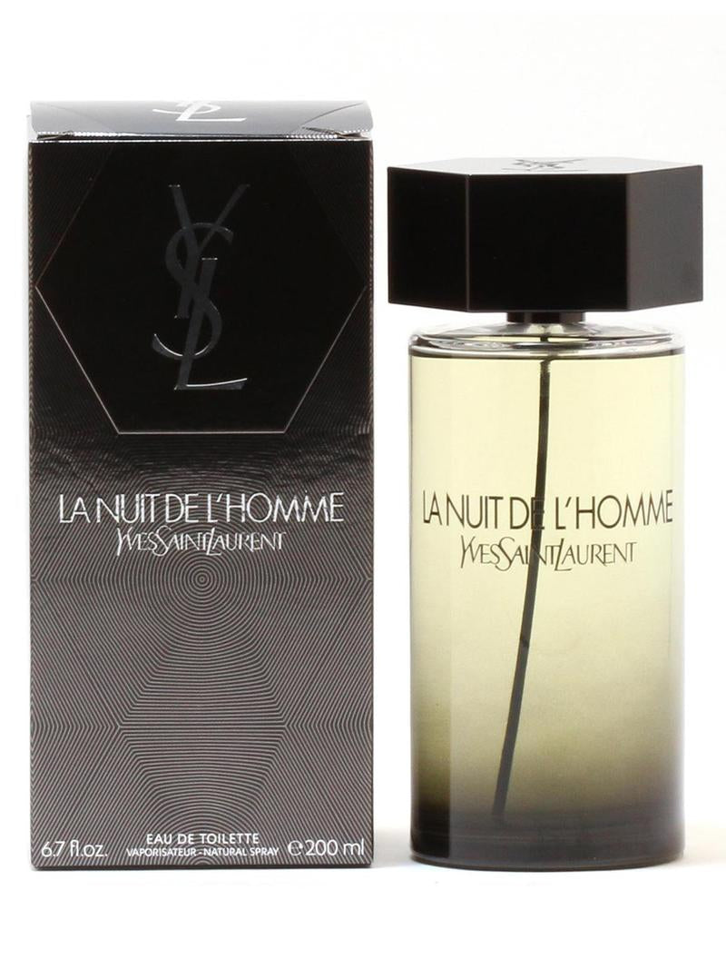 YSL La Nuit De L`Homme For Men Eau De ToilettePerfumes & FragrancesBright, masculine freshness combines with sophistication and nonchalance to create a fresh, yet deep and mysterious scent with notes of cardamom, cedar, and coumarin—a structure of contras