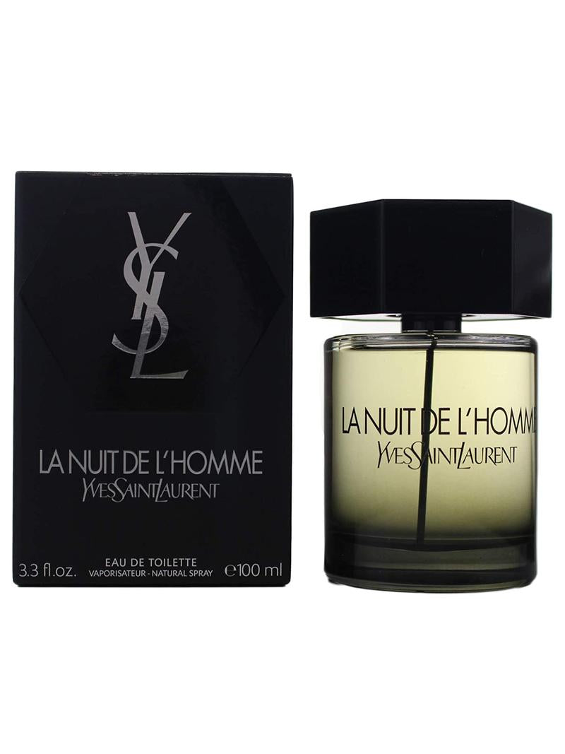 YSL La Nuit De L`Homme For Men Eau De ToilettePerfumes & FragrancesBright, masculine freshness combines with sophistication and nonchalance to create a fresh, yet deep and mysterious scent with notes of cardamom, cedar, and coumarin—a structure of contras