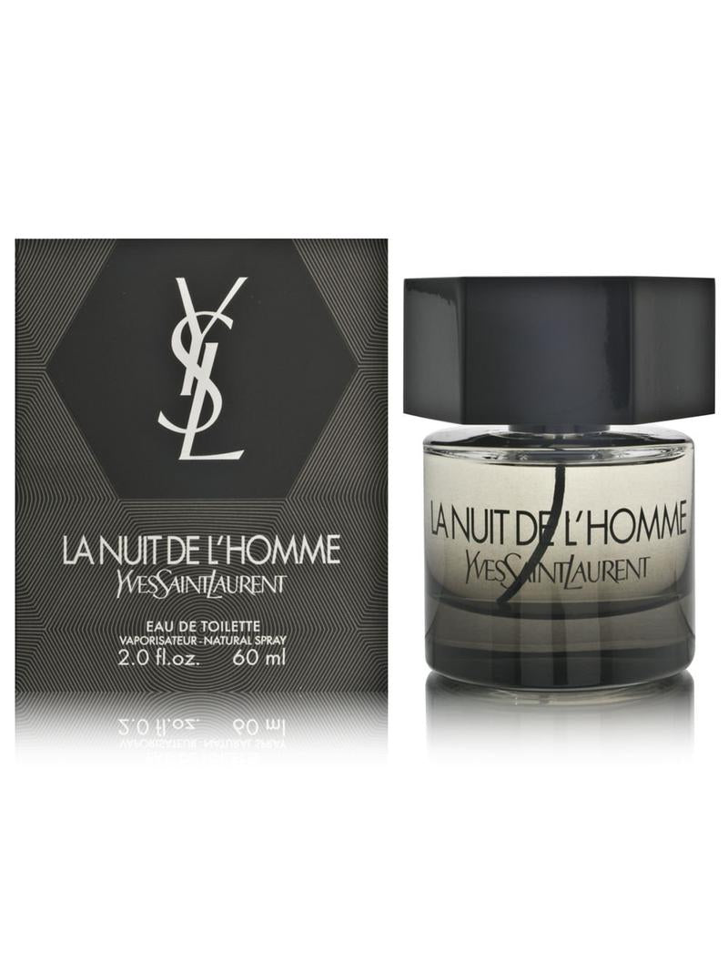 YSL La Nuit De L`Homme For Men Eau De ToilettePerfumes & FragrancesBright, masculine freshness combines with sophistication and nonchalance to create a fresh, yet deep and mysterious scent with notes of cardamom, cedar, and coumarin—a structure of contras