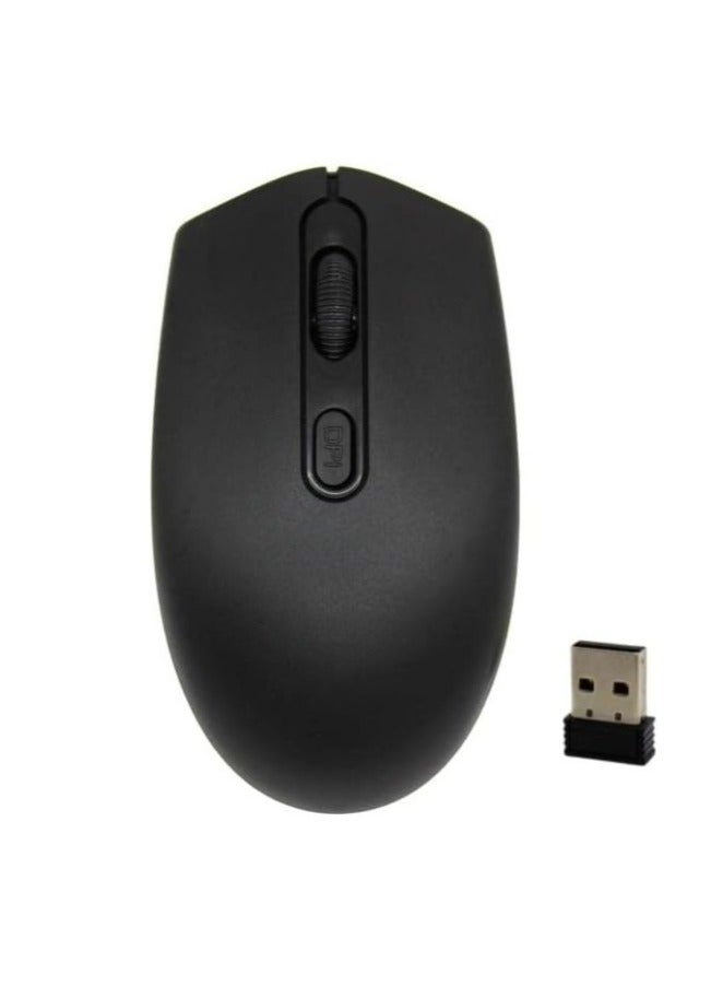 Wireless mouse for laptop, home, office, School use with optical sensor and 10m wireless mouse with dpi (black)