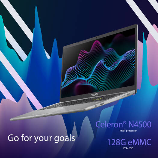 ASUS Vivobook Go 15 E510KA – Celeron N4500, 15.6" HD, 4GB, 128GB eMMC, Wi-Fi 5, Win 11, Star Black
