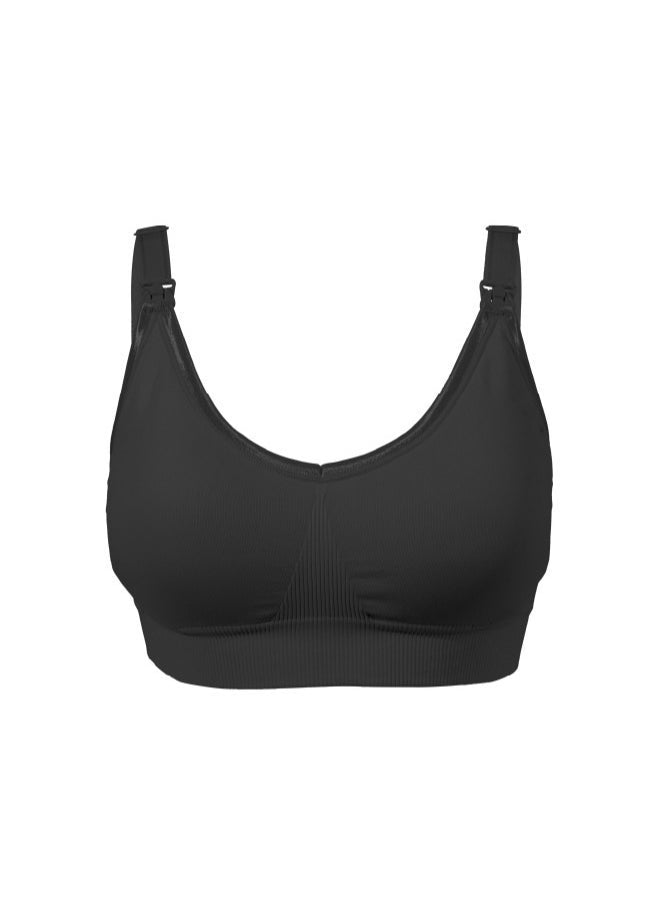 Okus - Pretty Lace Maternity & Nursing Bra - Black - Small