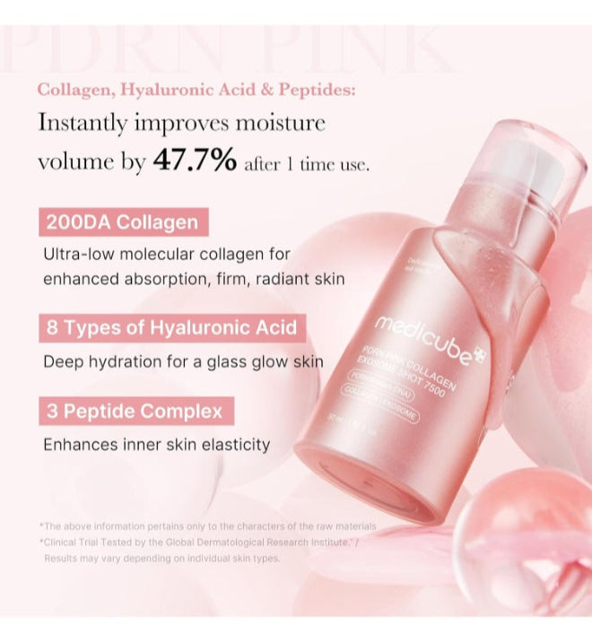 Medicube PDRN Pink Collagen Exosome Shot Serum 7,500 PPM