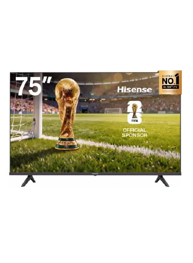 Hisense 75 Inch 4K QLED Smart TV | Quantum Dot Colour | VIDAA Sysytem | 120 HZ | Dolby Atmos | Smooth Motion | AI Picture | Voice Control | Smart Home Ready | (2024 Model) - 75Q6N Black