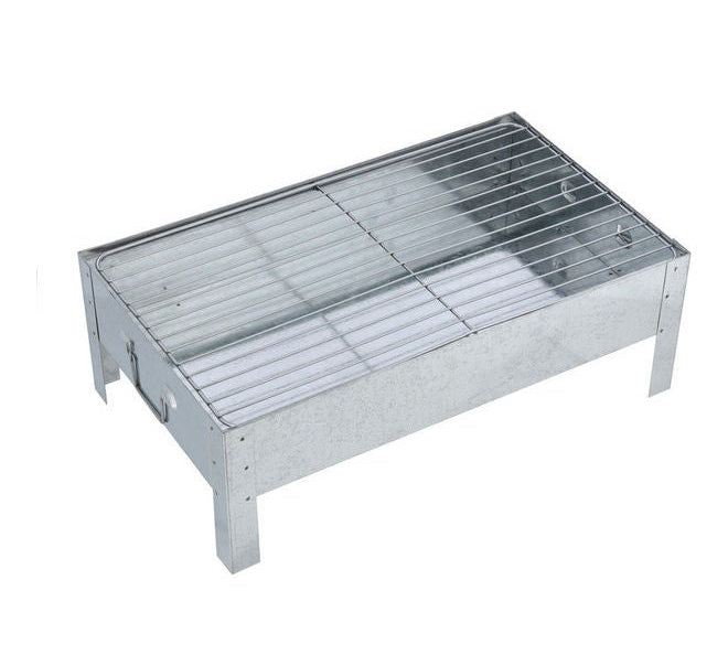 Royalford RF10365 Portable Foldable Charcoal BBQ Grill – Silver, 44.5 × 26.5 cm