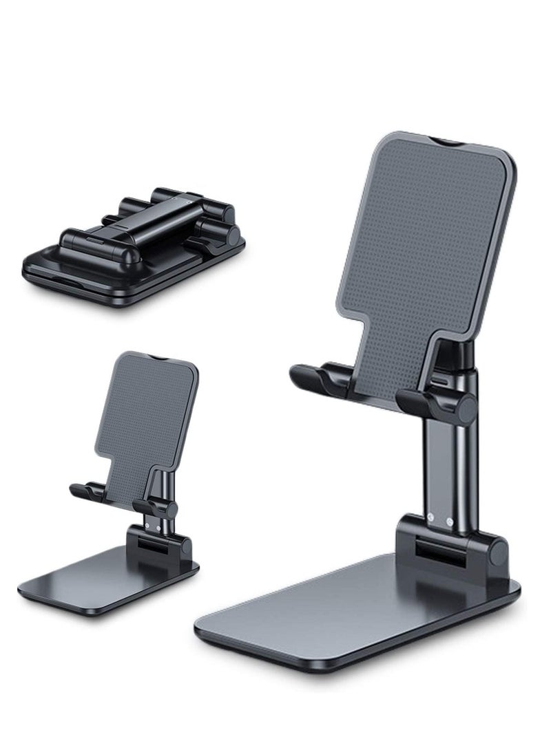 Mobile Phone Stand for Desk-Portable Mobile Phone Holder Cell Phone Stand, Foldable Portable Desktop Stand Adjustable Height and Angle Phone Holder for Deskb Stand Compatible with Every Mobile phone
