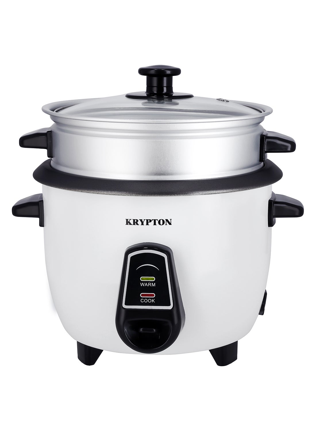 Krypton-Electric Rice Cooker 3 in 1 Functions | Non-Stick Inner Pot Automatic Shut Off 1L 400 W KNRC6055H - White/BlackKitchen StorageCooking rice has never been easier with the Krypton KNRC6055 1L Rice Cooker with Steamer. With a 1L capacity, it can cook