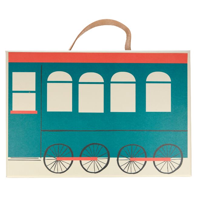 Christmas train scene built from Railway Train Advent Calendar