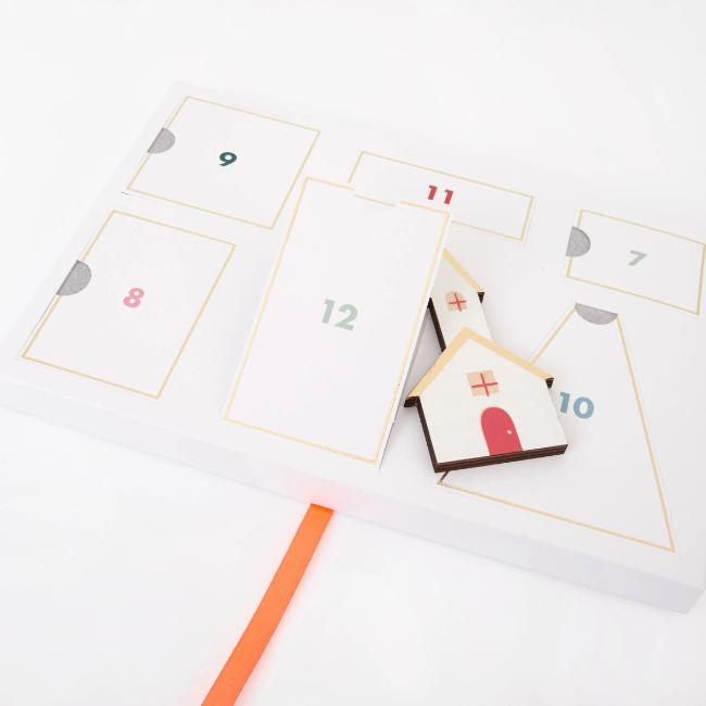 Festive Village Wooden Advent Calendar – Interactive Christmas Countdown | Meri Meri