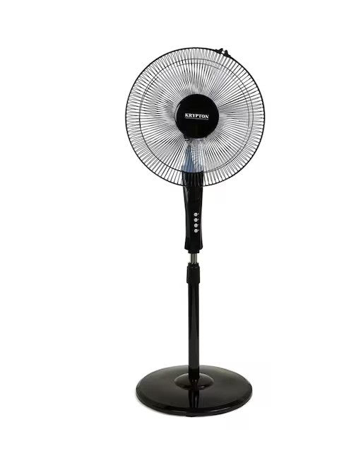 Krypton Stand Fan, 16 Inch - BlackHome EnvironmentKrypton 16" stand fan is especially useful for those who suffer from heat in the office or in a poorly ventilated room. When the summer months arrive being indoors can feel even hotter than being outside,