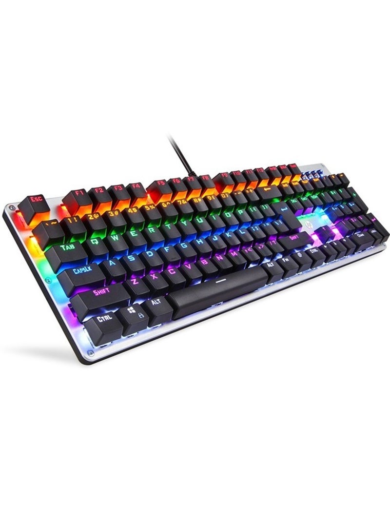 Replacement HP GK100 Wired Full Size RGM Backlit Mechanical Gaming Keyboard, 4 LED Indicators, Mechanical Switches,Double Injection Key Caps, and Window Key Lock, (1D763AA)