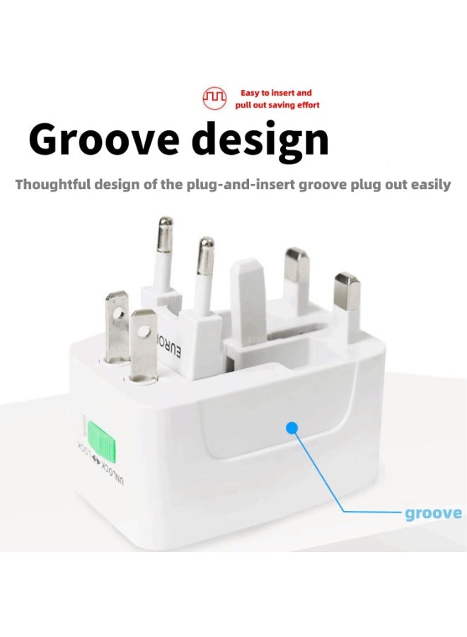 Universal Travel Adapter, International Adapter, Global All-in-One Universal Plug Adapter, Adapter Plug for Australia,European UK US AU Ireland AU