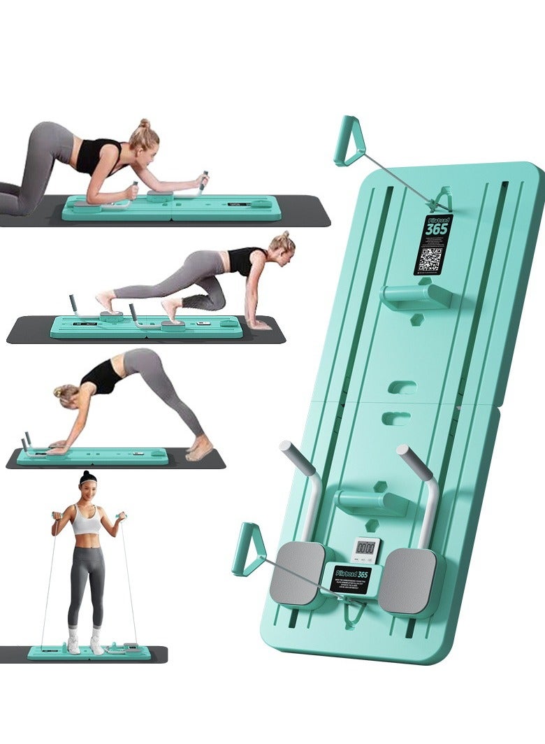 CIMIA Pilates Board Foldable Reformer Set Green for home workouts