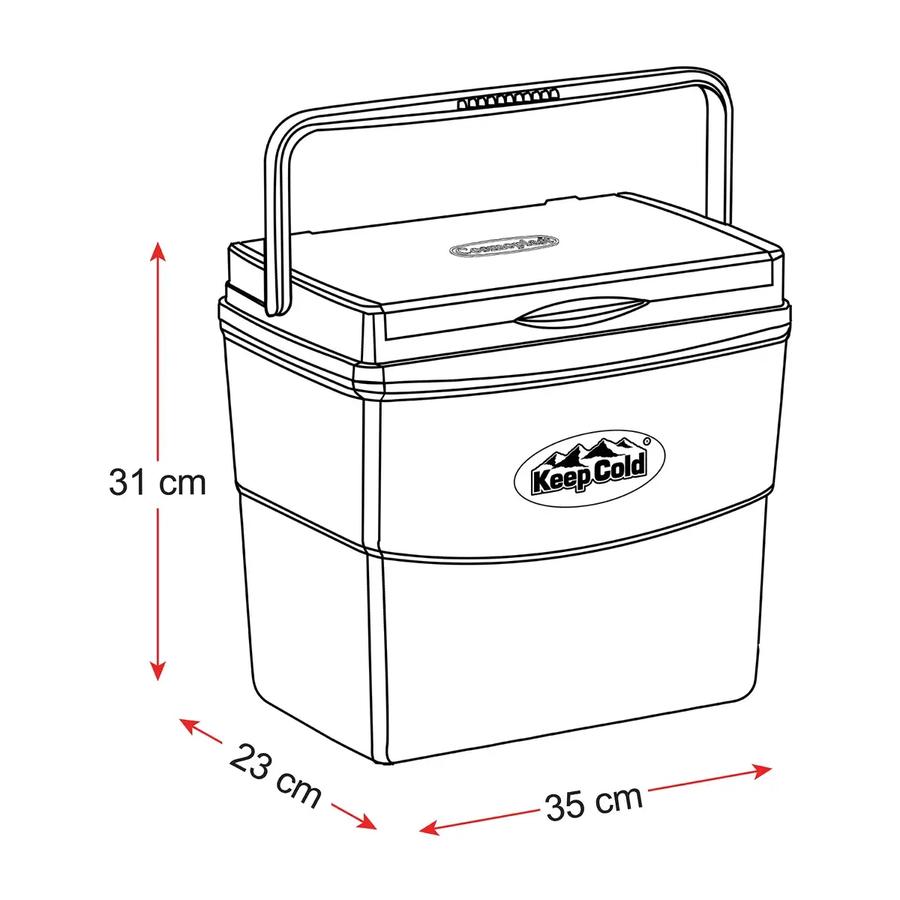 KeepCold Picnic Icebox 10L – Insulated Cooler Box, 35 × 23 × 31 cm