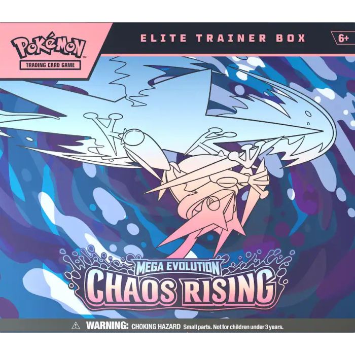 Pokémon TCG: Mega Evolution—Chaos Rising Elite Trainer Box – 9 Packs, Mega Greninja ex Debut, Fennekin Promo