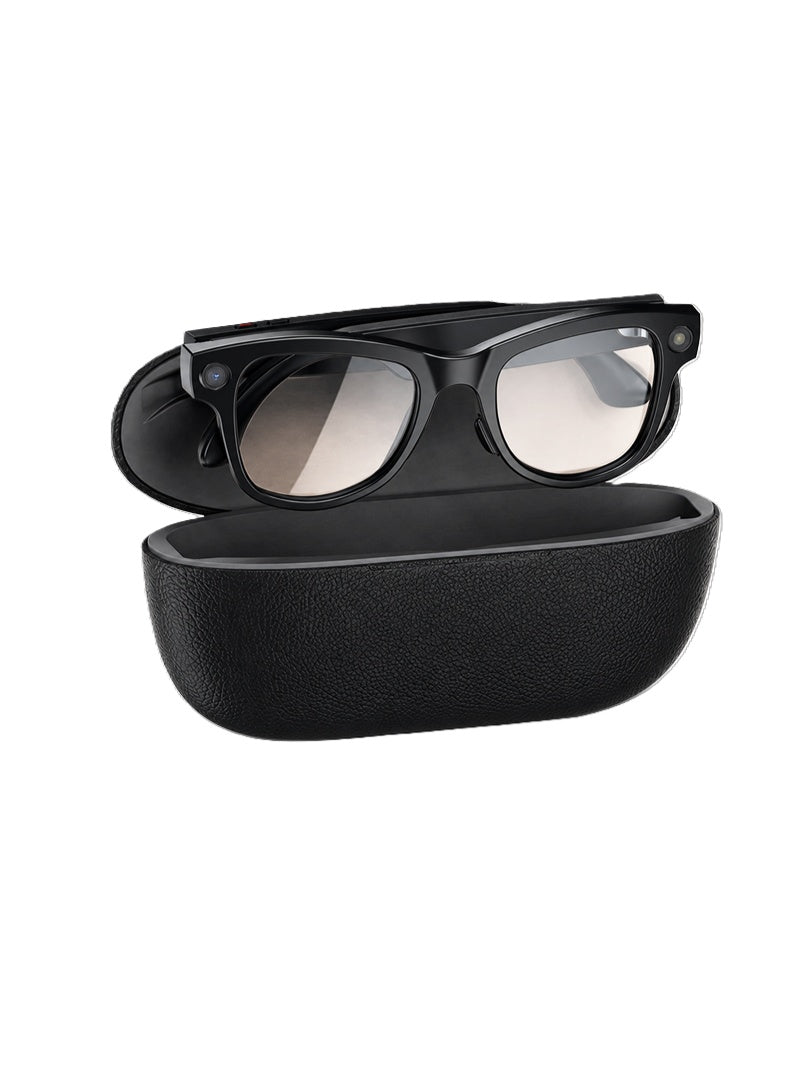 Merlin Smart Glasses with 4K HD Camera AutoTint Photochromic Lenses HandsFree Voice Assistant and Power Bank Charging Case