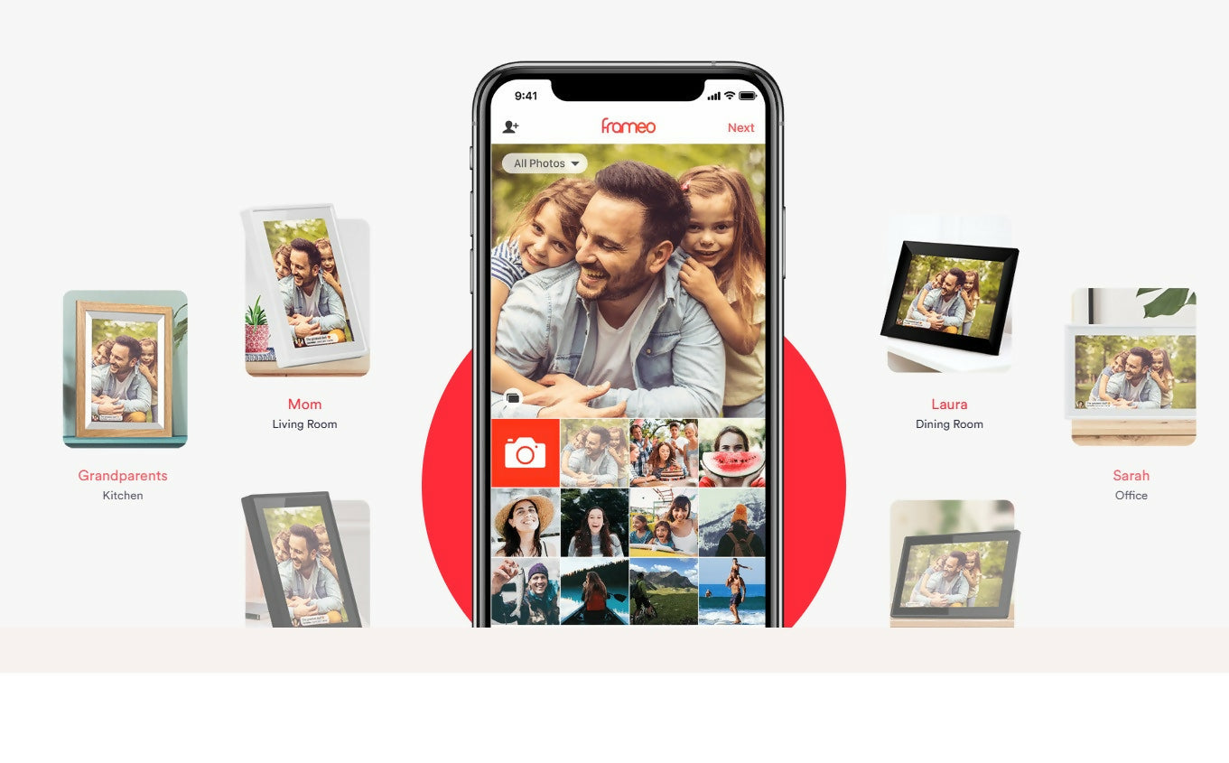 AWPRO Promage Connect 10.1-Inch WiFi Digital Photo Frame Black PC-F102-WF – HD Touch Screen, 16GB Storage, App Sharing