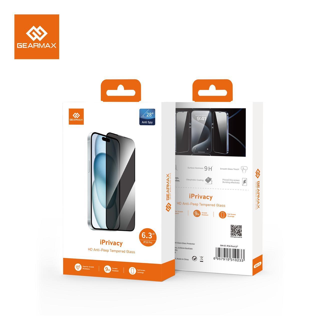 Gearmax Ultimate Privacy & Protection 16 Pro Screen Protector 6-Pack (5+1 Free)Mobile AccessoriesSafeguard your device with Gearmax Ultimate Privacy & Protection 16 Pro Screen Protector 6-Pack (5+1 Free). With advanced technology, this pack provides ultim