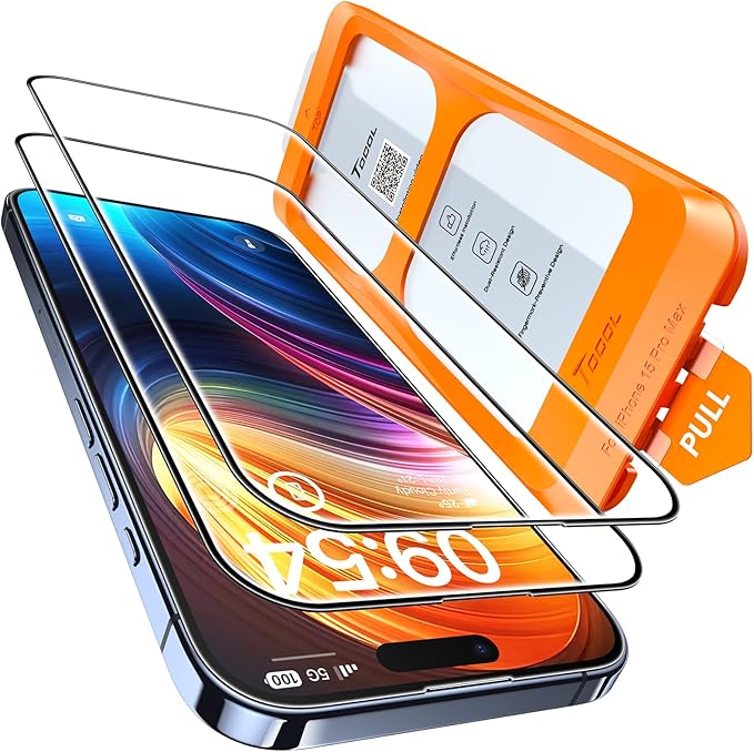 2 Pack iPhone 15 Pro Max Screen Protector 6.7 Inch – Military Grade, Shatterproof, Case Friendly, No Bubbles & Easy Installation for UAE