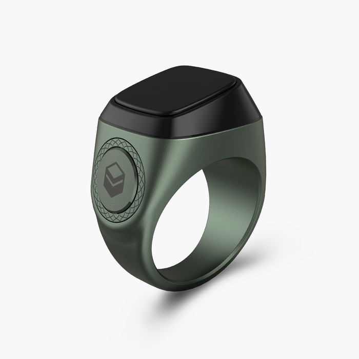 Zikr Ring M02 by iQibla – Minimalist Smart Tasbeeh Ring with OLED DisplayWearablesStrength in Style, Faith in Every Detail. Larger and brighter" The upgraded screen boasts increased size and brightness, ensuring effortless visibility of the time, zikr cou