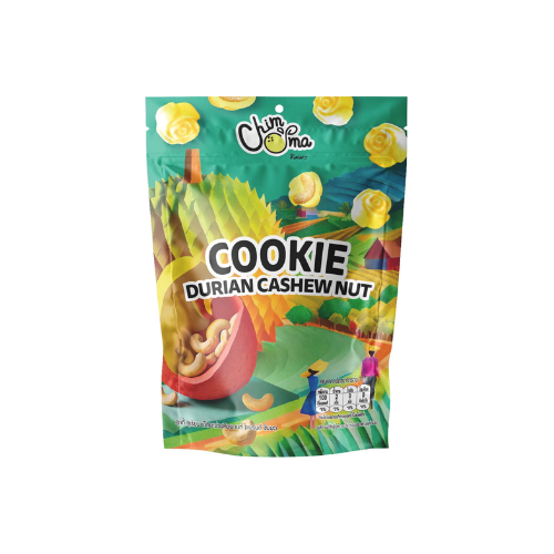 CHIMMA Durian Cashew Nut Cookies 20g | Thai Durian Cookies with Cashew Nuts | Crunchy Asian Snack
