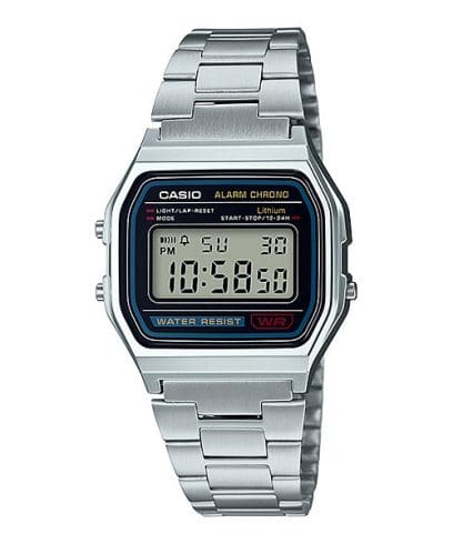 Casio Unisex-Adult Quartz Watch, A158W-1JewelleryKeep a Watch on Time with Style. Rectangular Case ShapeThis men's watch by Casio comes with a rectangular shape case which is ergonomic in size and it fits your hand comfortably without looking big and bulk